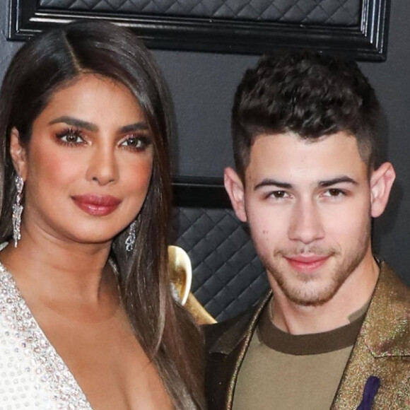 Priyanka Chopra et son mari Nick Jonas à la 62e soirée annuelle des Grammy Awards à Los Angeles, le 26 janvier 2020.