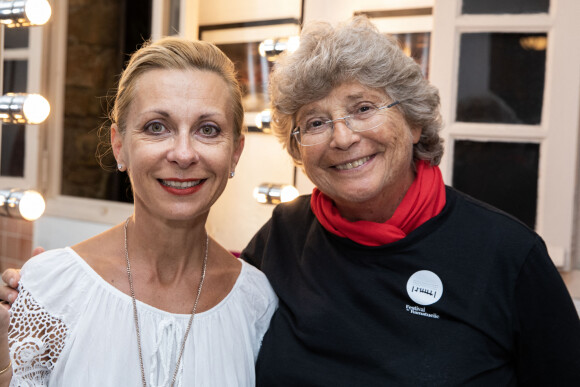 Exclusif - Natalie Dessay et Jacqueline Franjou lors de la représentation de la pièce "La légende d'une vie" au Festival de Ramatuelle. Le 4 août 2019. © Cyril Bruneau/Festival de Ramatuelle/Bestimage