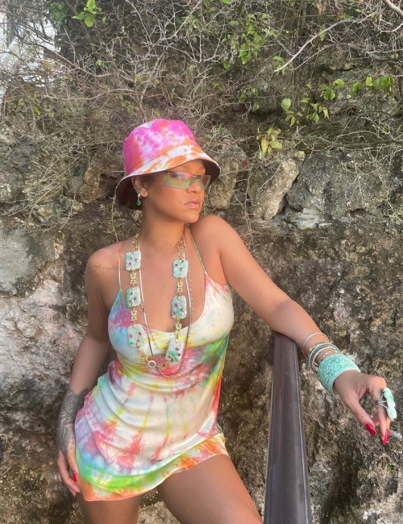 Rihanna à la Barbade en février 2021.