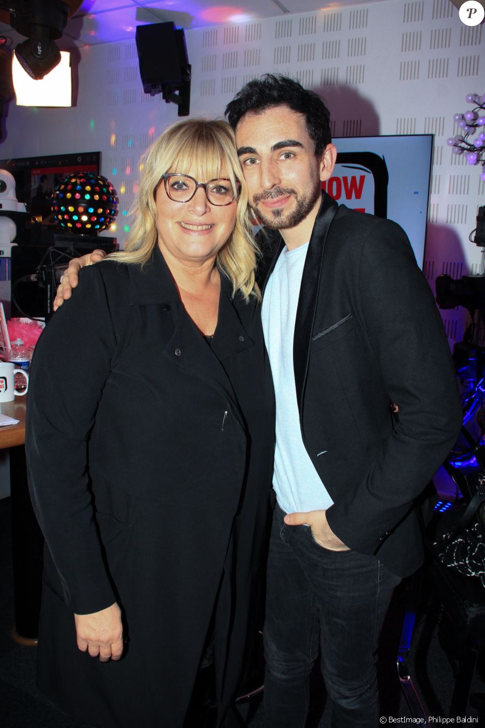 Exclusif - Caroline Diament, Jordan de Luxe lors de l'émission "Le Show de Luxe" sur la Radio Voltage à Paris le 14 novembre 2018. © Philippe Baldini / Bestimage