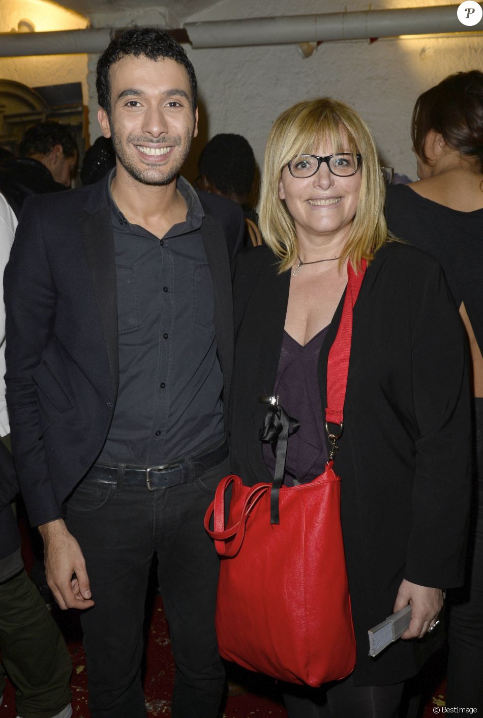 Mustapha El Atrassi, Caroline Diament - 100eme du Spectacle de Mustapha El Atrassi au Theatre du Splendid a Paris le 21 octobre 2013.