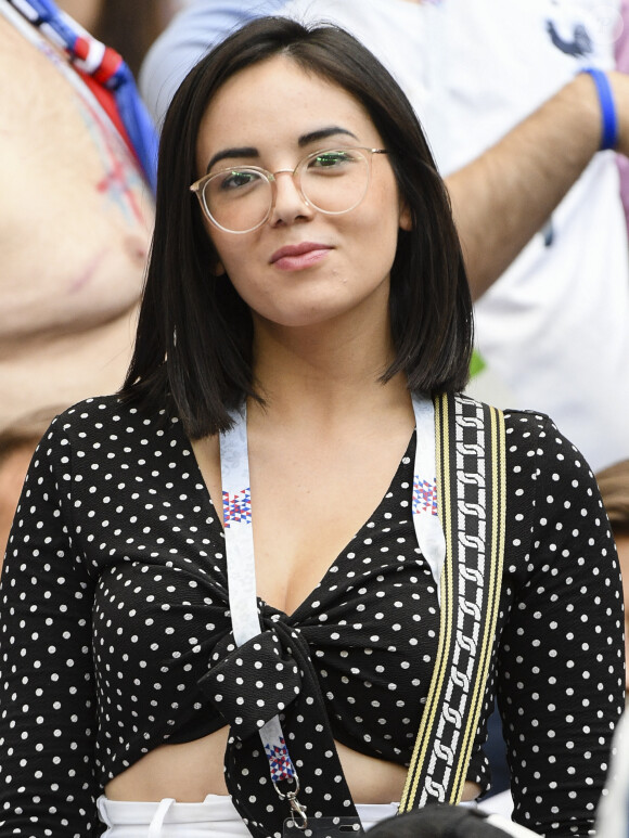 Agathe Auproux - Célébrités dans les tribunes lors du match de coupe du monde opposant la France au Danemark au stade Loujniki à Moscou, Russia, le 26 juin 2018