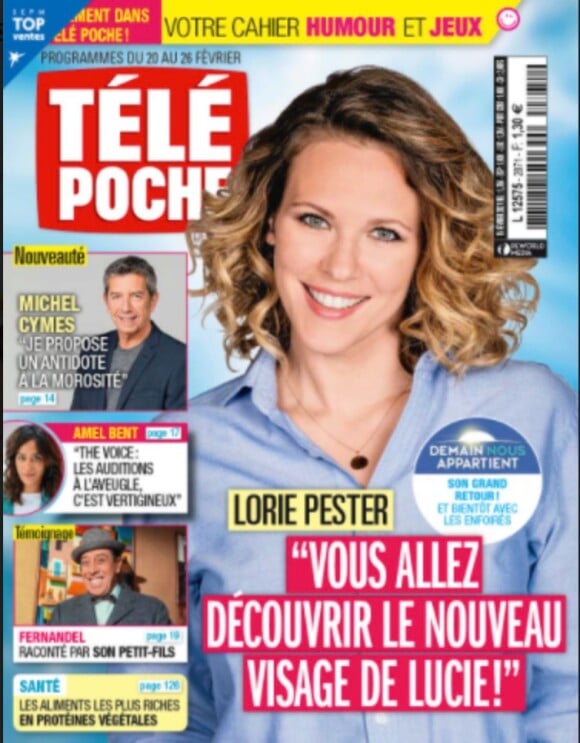 Retrouvez l'interview de Lorie dans le magazine "Télé Poche", n°2871 du 15 février 2021.
