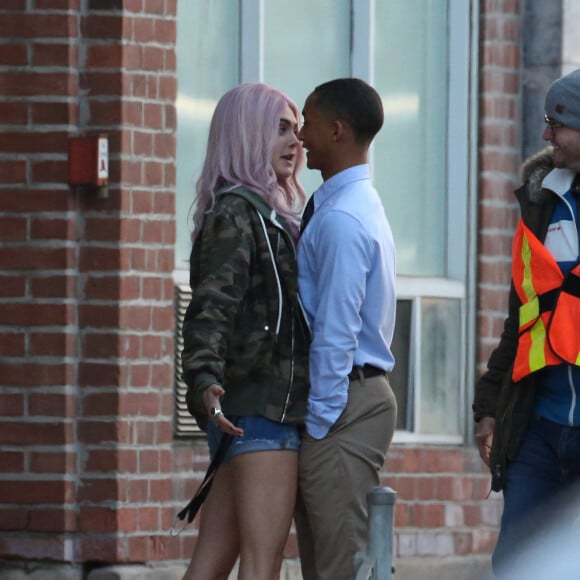 Exclusif - Cara Delevingne et Jaden Smith sur le tournage du film Life In a Year à Toronto, en mai 2017.