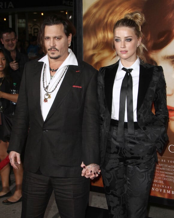 Johnny Depp et sa femme Amber Heard - Première de "The Danish Girl" au théatre Westwood village à Westwood le 21 novembre 2015. 
