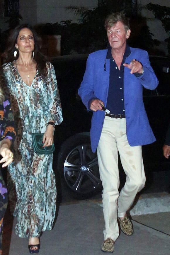 Ernst-August de Hanovre et sa compagne Maria Madalena Bensaude lors du coktail pendant le mariage de Christian de Hanovre et Alessandra de Osma à Lima le 16 mars 2018.