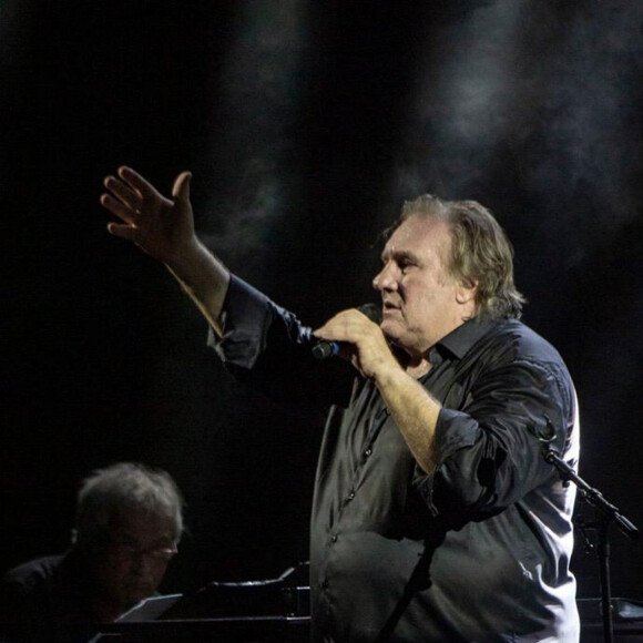 Exclusif - Gérard Depardieu - Gérard Depardieu s'est produit sur la scène du "Beiteddine Festival" dans le district du Chouf au Liban, le samedi 20 juillet 2019. © Nabil Ismail / Bestimage