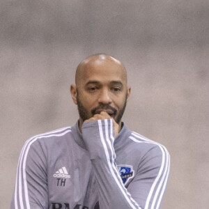 Thierry Henry à l'entraînement avec l'Impact Montréal le 14 janvier 2020.