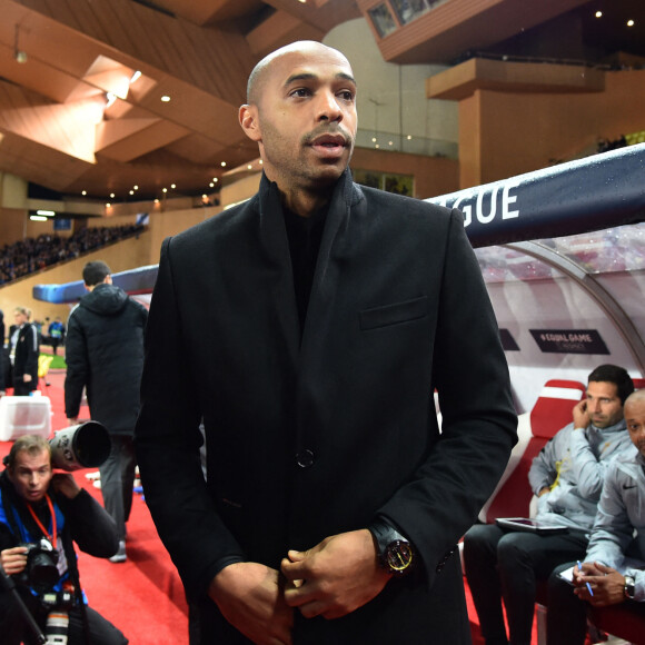 Thierry Henry, l'entraineur de l'ASM durant le match de football de Champions League Monaco contre Bruges au stade Louis II de Monaco le 6 novembre 2018. © Bruno Bebert/Bestimage