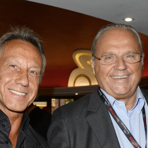 Daniel Moyne, Gérard Louvin - Backstage - Jean-Marie Bigard fête ses 60 ans au Grand Rex à Paris le 23 mai 2014.