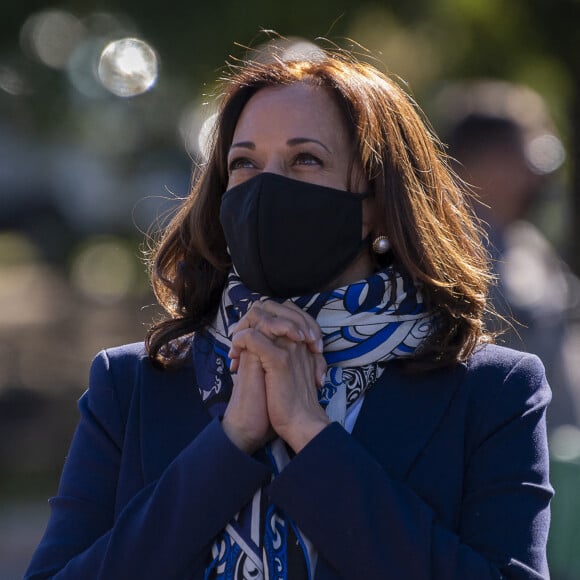 Kamala Harris est en campagne pour soutenir Joe Biden à Reno le 27 octobre 2020. © Paul Kitagaki Jr./ZUMA Wire / Bestimage