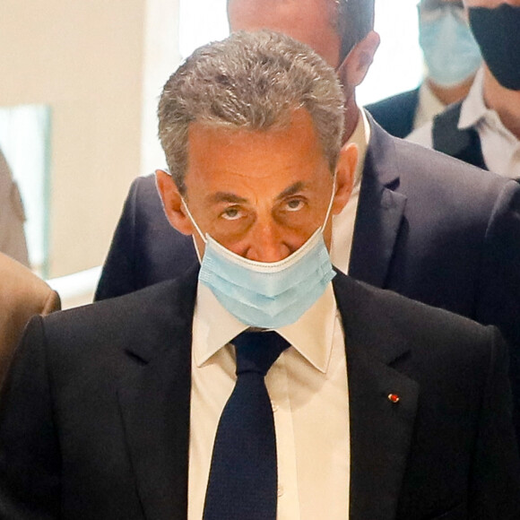 Nicolas Sarkozy - Verdict final dans "Affaires des écoutes" : reprise du procès de Nicolas Sarkozy pour "corruption" et "trafic d'influence" dans l'affaire des écoutes par la 32ème chambre correctionnelle du tribunal de Paris, France, le 1er mars 2021. © Christophe Clovis/Bestimage 