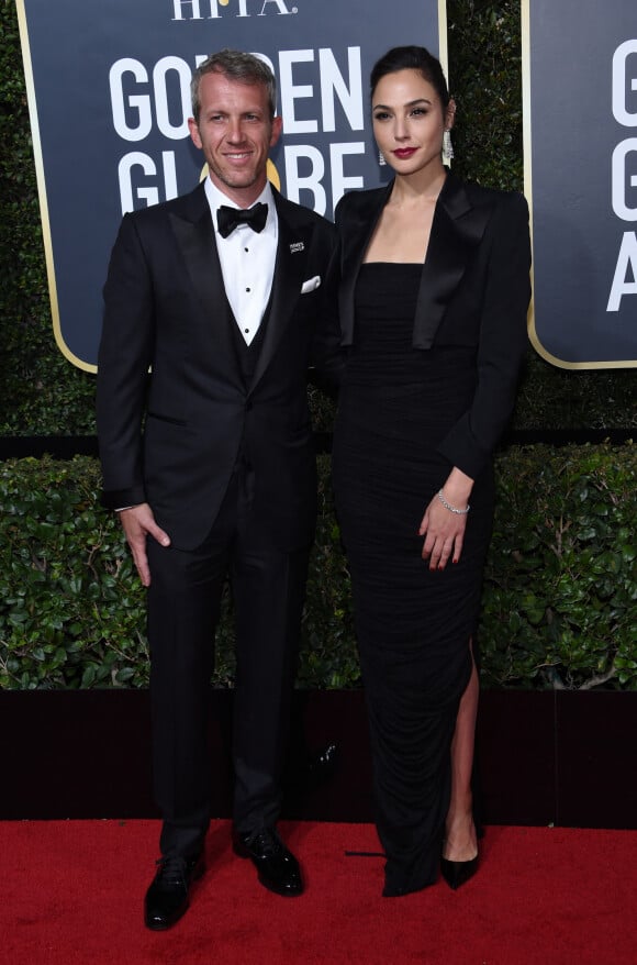 Gal Gadot et son mari Yaron Versano sur le tapis rouge de la 75ème cérémonie des Golden Globe Awards au Beverly Hilton à Los Angeles, le 7 janvier 2018. © Chris Delmas/Bestimage 