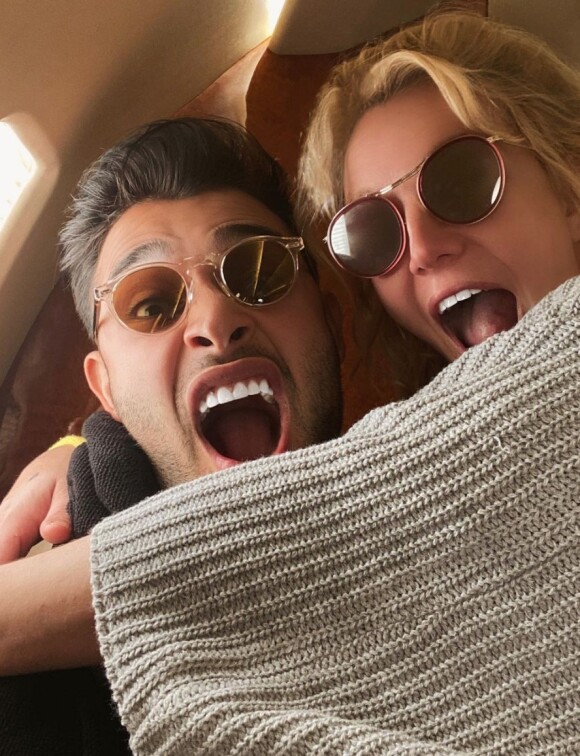 Britney Spears et son compagnon Sam Asghari sur Instagram. Le 24 février 2021.