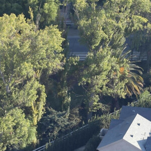 Photos aériennes de la nouvelle maison de Kim Kardashian et Kanye West dans le quartier de Hidden Hills à Calabasas en Californie. La maison que le couple avait acheté pour la modique somme de 20 millions de dollars en 2014 est encore en rénovation. Le 11 novembre 2017.