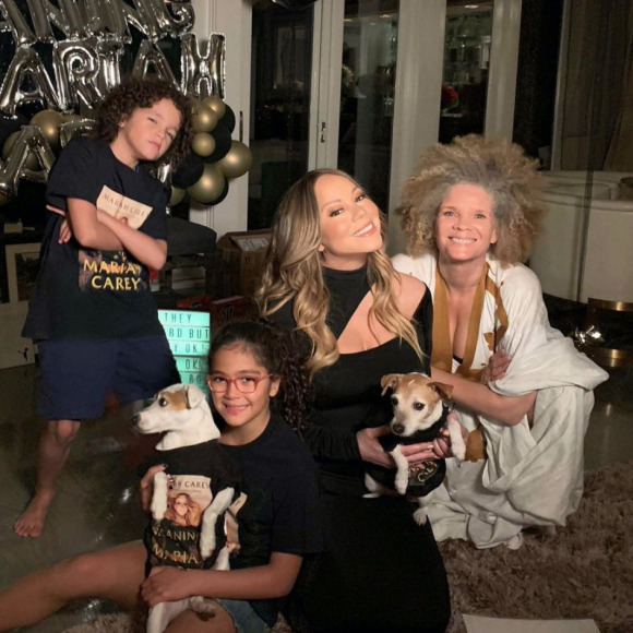 Mariah Carey et ses enfants Moroccan et Monroe célèbrent la sortie du livre "The Meaning Of Mariah Carey". Septembre 2020.