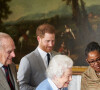 Le prince Philip, duc d'Edimbourg, la reine Elisabeth II d'Angleterre, la mère de Meghan Doria Ragland, le prince Harry, duc de Sussex, Meghan Markle, duchesse de Sussex, et leur fils Archie Harrison Mountbatten-Windsor. Windsor, le 7 mai 2019.