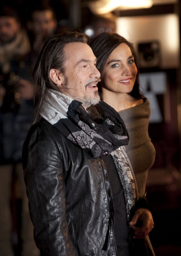 Florent Pagny, sa femme Azucena - 15e édition des NRJ Music Awards à Cannes. Le 14 décembre 2013.