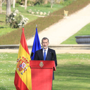 La reine Letizia d'Espagne lors de la cérémonie européenne d'hommage aux victimes du terrorisme au Palais Royal à Madrid. Le 11 mars 2021