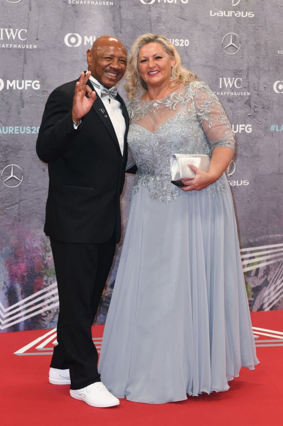 Marvelous Marvin Hagler et sa femme Kay Guarrera - 20ème cérémonie des Laureus Sports Awards à Berlin.