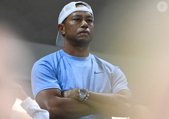 Tiger Woods dans les tribunes du US open à Flushing Meadows, à New York.