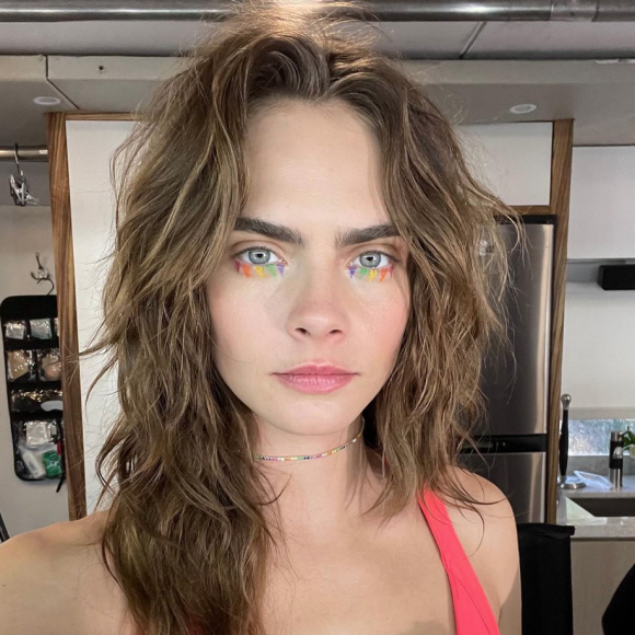 Cara Delevingne en février 2021.