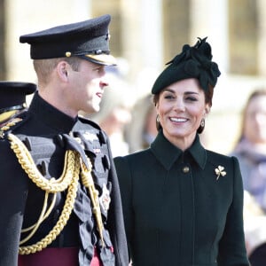 Le prince William, duc de Cambridge, et Kate Catherine Middleton, duchesse de Cambridge lors de la parade de Saint-Patrick dans le quartier de Hounslow à Londres.