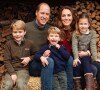 Portrait de famille du prince William, Kate Middleton et leurs trois enfants, George, Charlotte et Louis, pour leur carte de voeux.