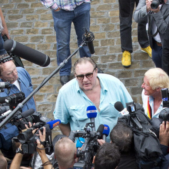 Gerard Depardieu organise une pendaison de cremaillère dans sa propriété de Néchin en Belgique, "La Villa White Cloud". Le 24 août 2013.