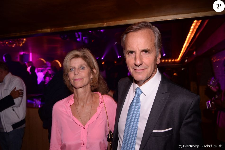 Exclusif - Bernard de la Villardière et sa femme Anne lors de la soirée d'inauguration du club Manko à Paris. Le 12 septembre 2019. © Rachid Bellak/Bestimage