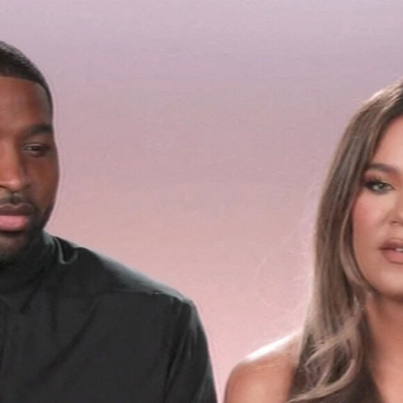 Khloe Kardashian révèle ses difficultés de grossesse par FIV dans l'émission "L'Incroyable Famille Kardashian". Ici avec son compagnon Tristan Thompson. Los Angeles. Le 18 mars 2021.