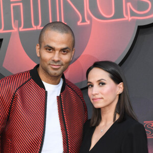 Tony Parker et Axelle Francine à la première de la série Netflix "Stranger Things - Saison 3" au cinéma Le Grand Rex à Paris, le 4 juillet 2019. © Guirec Coadic/Bestimage