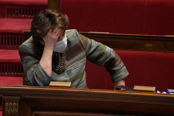Roselyne Bachelot, ministre de la Culture - Questions au Gouvernement à l'Assemblée nationale à Paris, France, le 16 mars 2021. © Federico Pestellini/Panoramic/Bestimage 