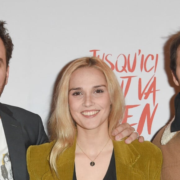 Loïc Legendre, Camille Lou et Hugo Becker - Avant-première du film "Jusqu'ici tout va bien" au cinéma Gaumont-Opéra à Paris. Le 26 février 2019. © Coadic Guirec/Bestimage