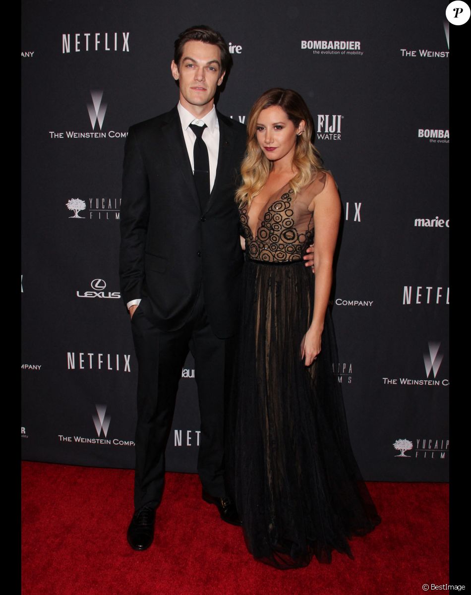 Ashley Tisdale et son mari Christopher French - After-Party des Golden Globe a l'hotel Beverly Hilton a Beverly Hills.