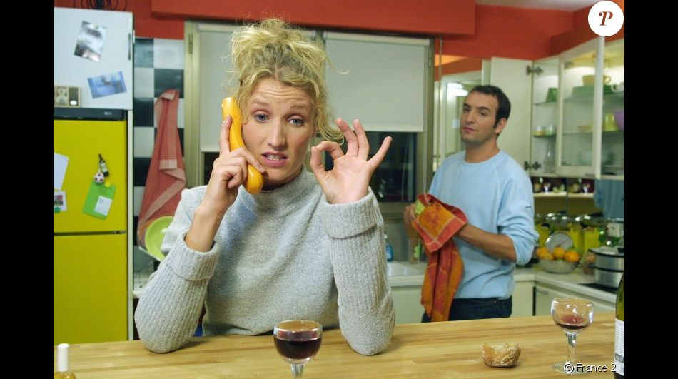 Alexandra Lamy et Jean Dujardin dans "Un gars, une fille", sur France 2.