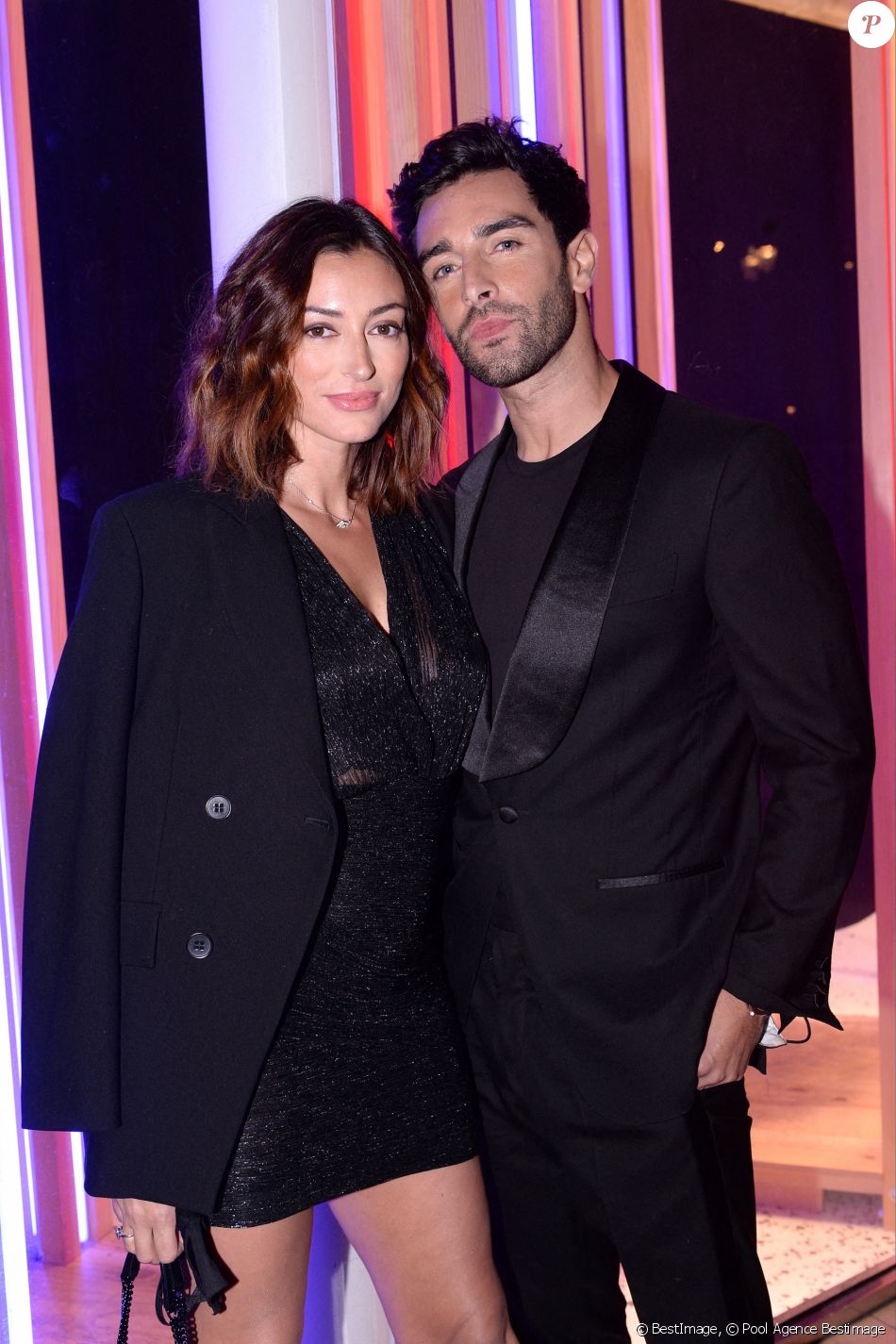 Exclusif - Valentin Léonard et Rachel Legrain-Trapani - Photocall en marge du défilé Etam Live Show 2020 à Paris le 29 septembre 2020. © Pool Agence Bestimage