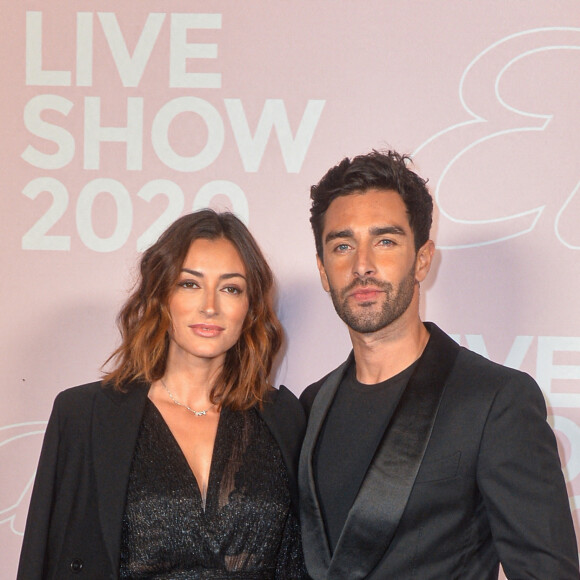Rachel Legrain-Trapani et Valentin Léonard - Photocall du défilé Etam Live Show 2020 à Paris le 29 septembre 2020. © Pool Agence Bestimage 