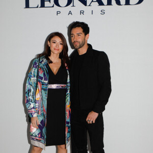 Rachel Legrain-Trapani (enceinte) et son compagnon Valentin Léonard - Arrivées au défilé de mode prêt-à-porter automne-hiver 2020/2021 Leonard à Paris. Le 27 février 2020 © Veeren Ramsamy - Christophe Clovis / Bestimage 