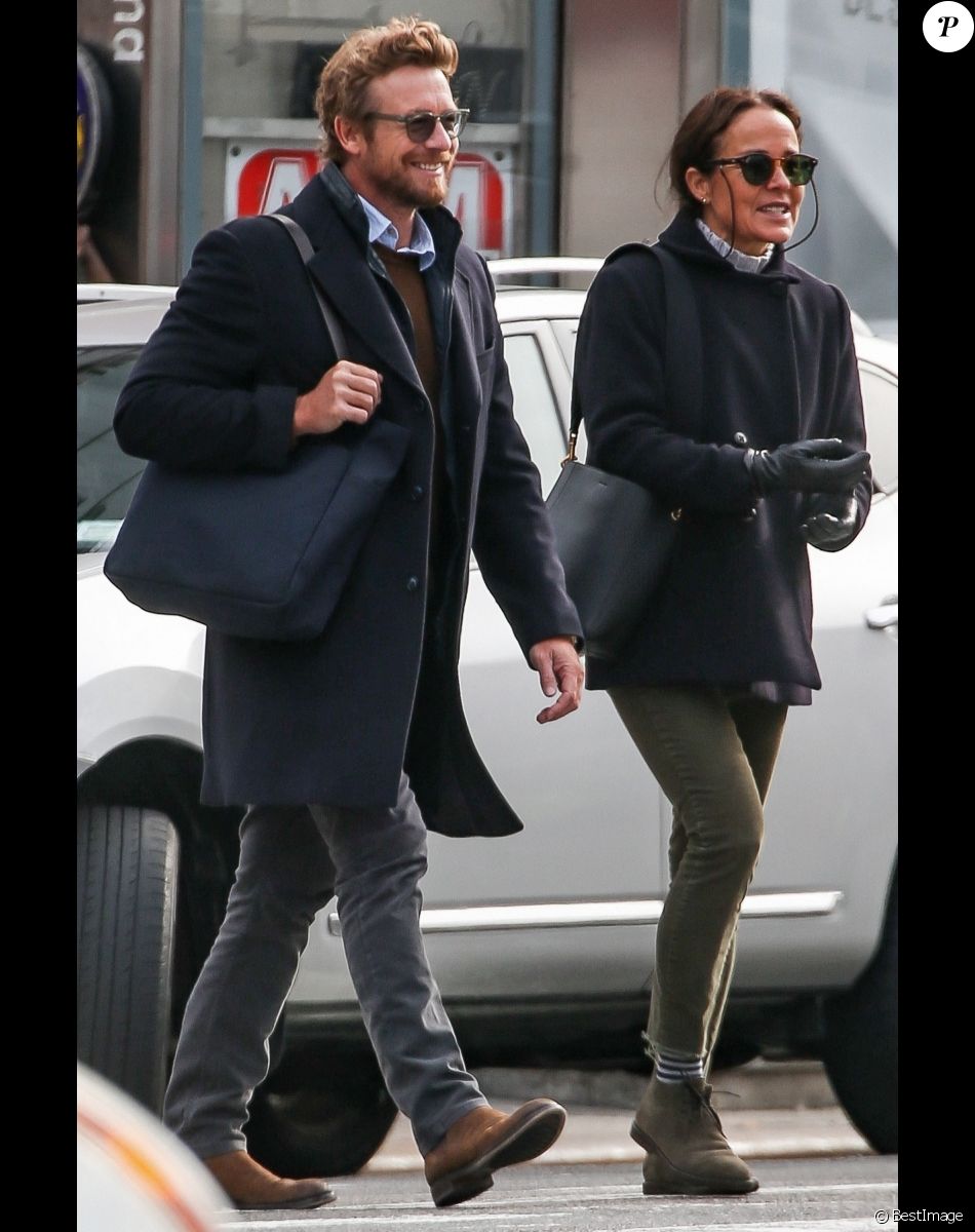 Exclusif - Simon Baker et Rebecca Rigg à New York le 19 janvier 2019
