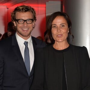 Simon Baker et son ex-épouse Rebecca Rigg à Paris le 6 février 2015.