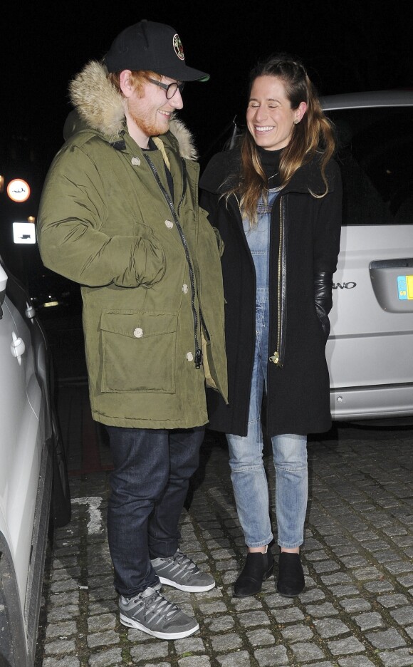 Ed Sheeran et sa femme Cherry Seaborn sont allés diner en amoureux à Londres, le 3 mars 2017
