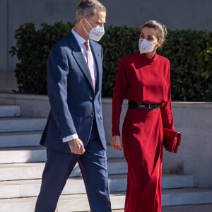 Le roi Felipe et la reine Letizia d'Espagne s'envolent pour la principauté d'Andorre le 25 mars 2021.