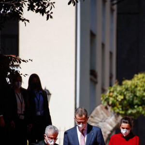 Le roi Felipe et la reine Letizia d'Espagne, en visite à Andorre-la-Vieille, le 25 mars 2021.