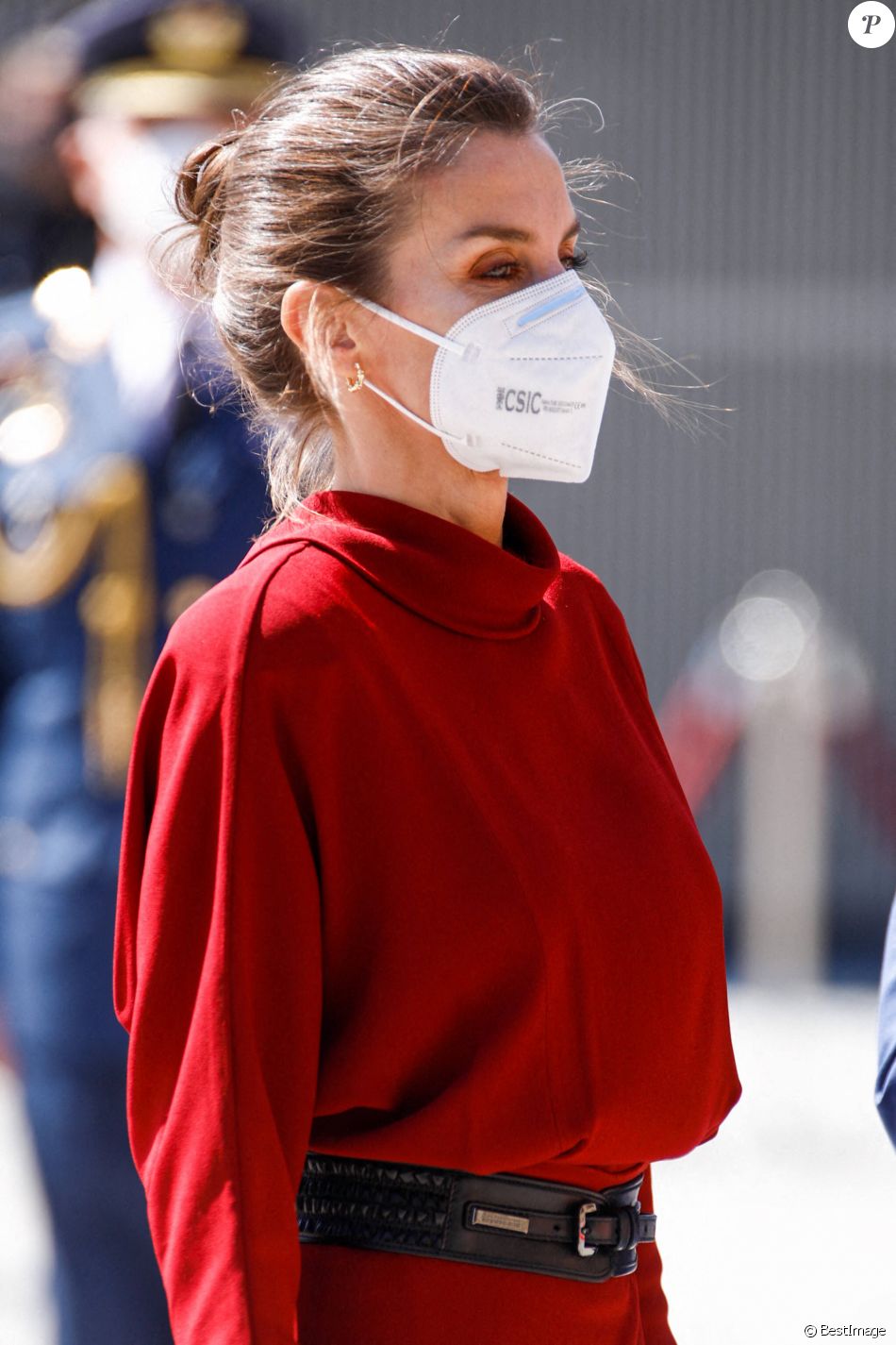 La reine Letizia d'Espagne, en visite à Andorre-la-Vieille, le 25 mars 2021.