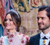 La princesse Sofia de Suède (Sofia Hellqvist ), le prince Carl Philip - La famille royale de Suède au traditionnel dîner de la cérémonie des Prix Nobel à Stockholm le 11 décembre 2019.