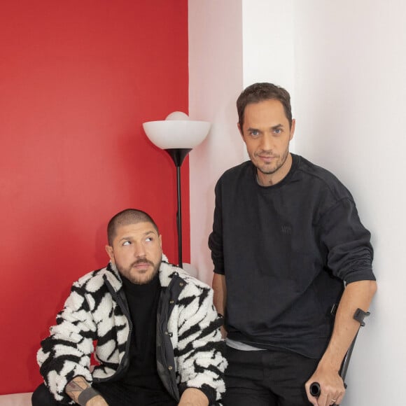 Exclusif - Quentin Mosimann et Grand Corps Malade - Backstage de l'enregistrement de l'émission "On Est Presque En Direct", le 14 novembre 2020. © Jack Tribeca / Bestimage