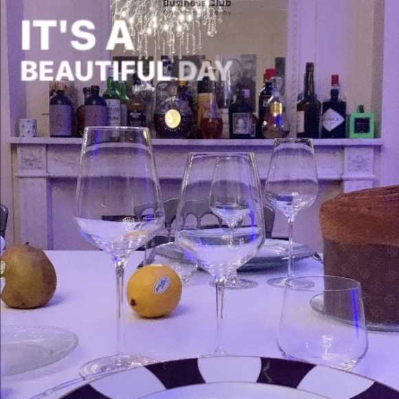 Menu du chef Christophe Leroy partagé sur Instagram.