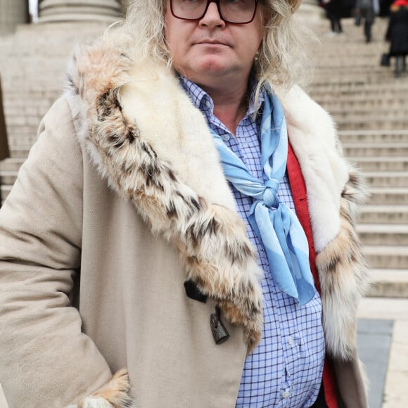 Pierre-Jean Chalençon - Arrivées à la messe anniversaire à la mémoire de Pierre Cardin en l'église de La Madeleine à Paris. Le 29 janvier 2021