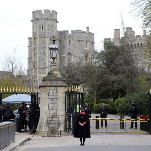 Illustration du château de Windsor, au lendemain du décès du prince Philip, duc d'Edimbourg. Le 10 avril 2021